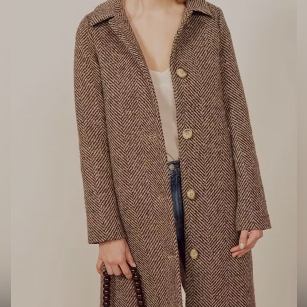 NWT Reformation Lasker Coat in Houndstooth Size XS - Picture 4 of 4